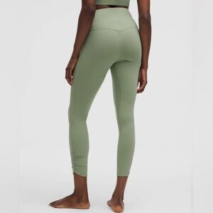 Lululemon Align Ruched Petal-Hem Tight 25"
Desert Green size 2